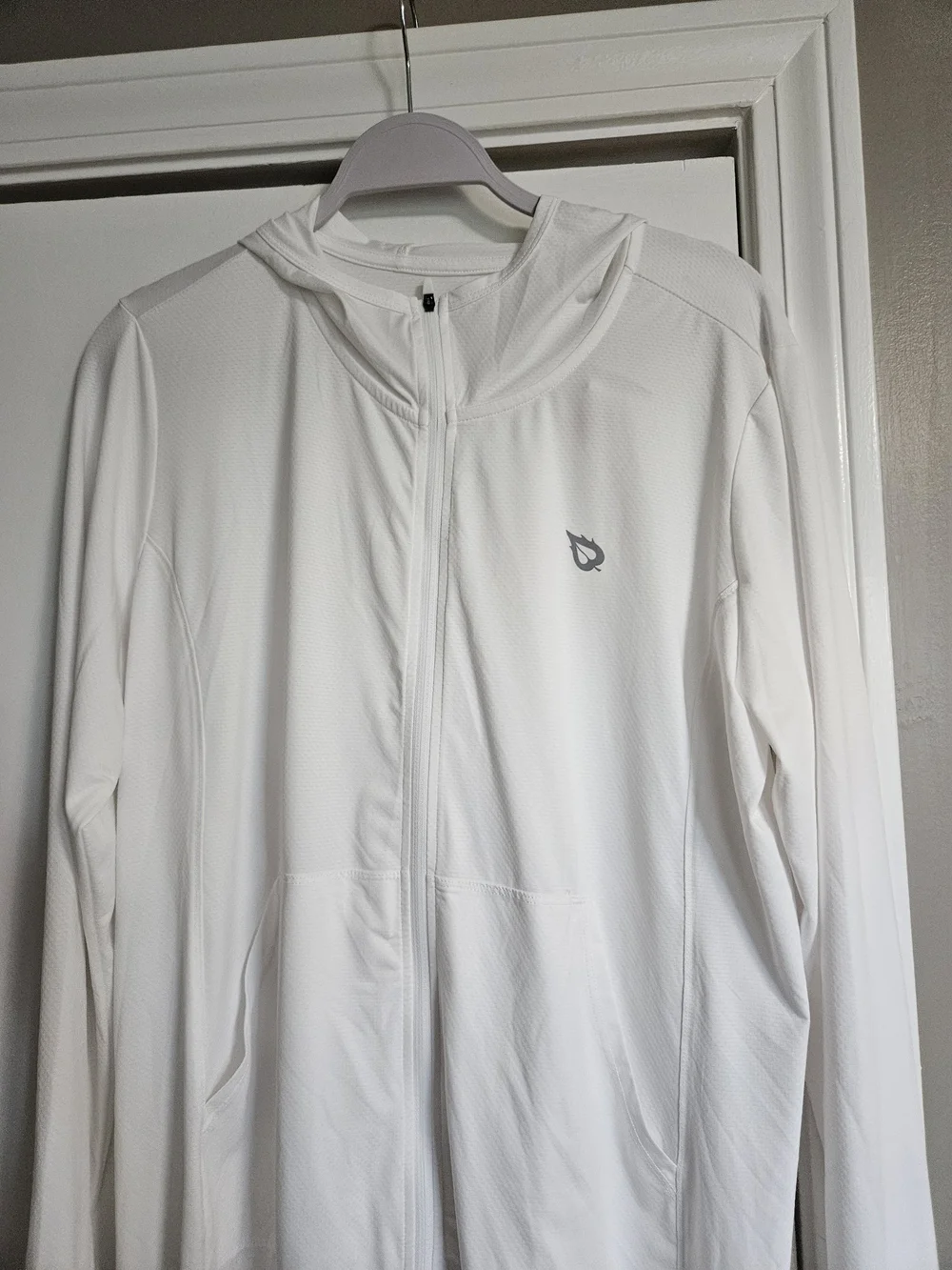 Baleaf White Women's Zip Swim Coverup with Hood